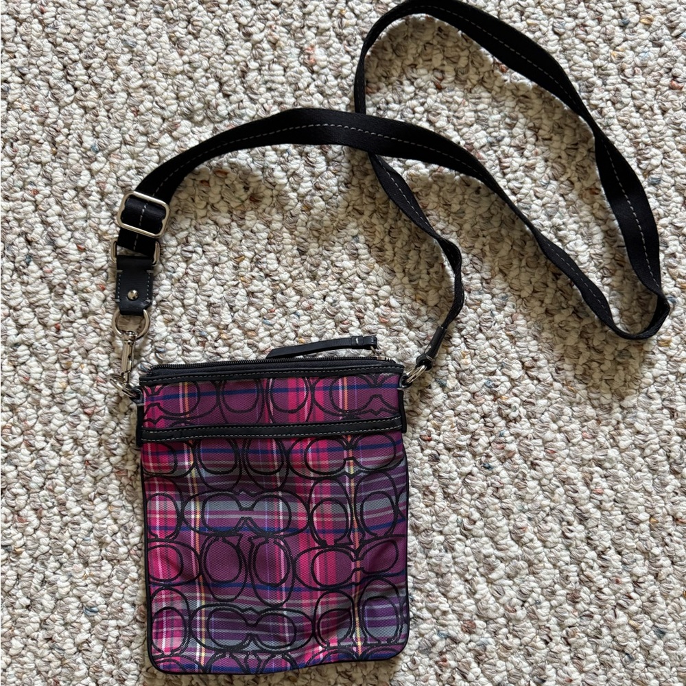 Coach Plaid Crossbody Bag